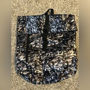 PACO RABANNE Phantom Camo Backpack Travel Bag Tote Duffel, Black & Gray